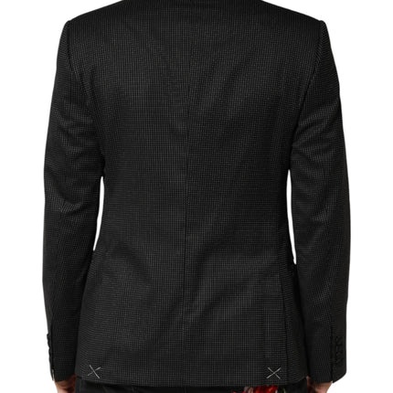 Dolce & Gabbana Black Fantasy Single Breasted Jacket Blazer