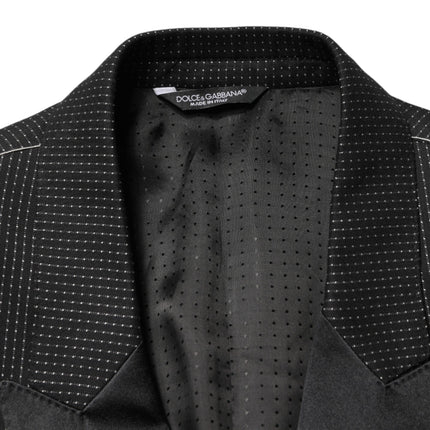 Dolce & Gabbana Black Fantasy Single Breasted Jacket Blazer