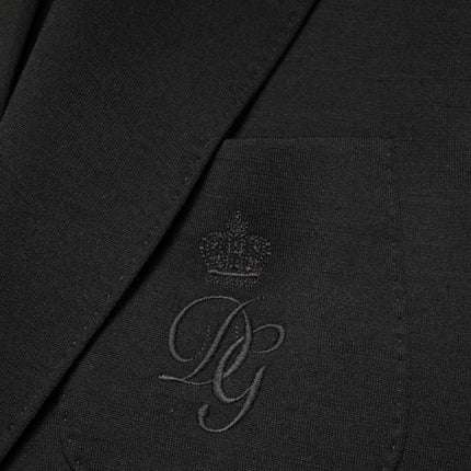 Dolce & Gabbana Black Wool Single Breasted 2 Button Blazer