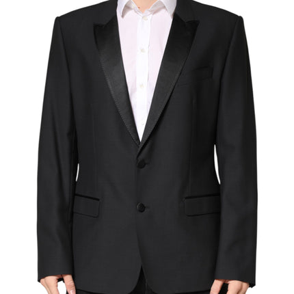 Dolce & Gabbana Black MARTINI Single Breasted Jacket Blazer