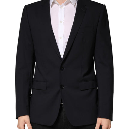 Dolce & Gabbana Black Wool Single Breasted 2 Button Blazer