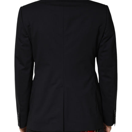 Dolce & Gabbana Black Wool Single Breasted 2 Button Blazer