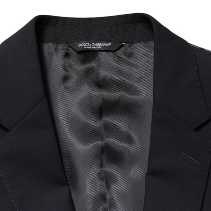 Dolce & Gabbana Black Wool Single Breasted 2 Button Blazer