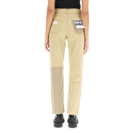 Ganni Brown Cotton Jeans Denim