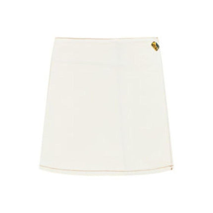 Ganni White Cotton Mini Skirt