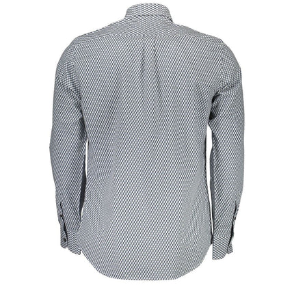 Harmont & Blaine Blue Cotton Pattern Shirt