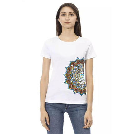 Trussardi Action White Cotton Tank Tops