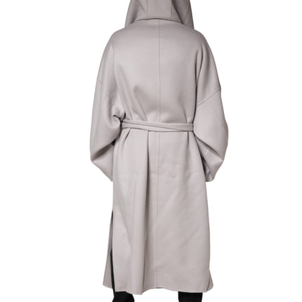 Dolce & Gabbana Off White Belted Long Trench Coat Men Jacket
