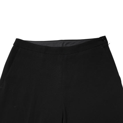 Aspesi Black High Waist Zip Straight Chino Trouser Pants