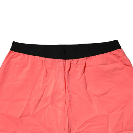 Jucca Neon Pink High Waist Straight Wide Leg Trouser Pants