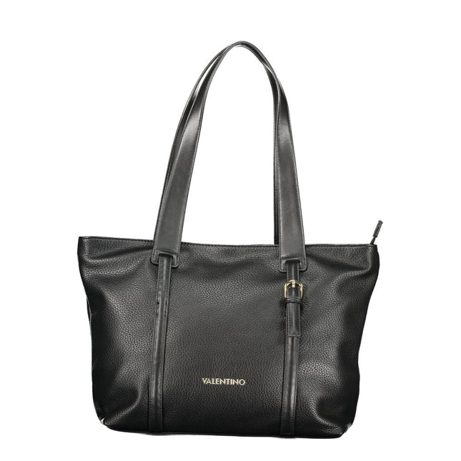 Mario Valentino Black Polyurethane Women's Bag for Sophisticated Accessorizing