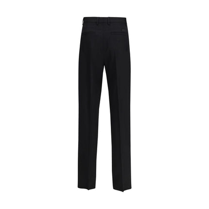 Versace Black Wool Oves Aries Dress Pants