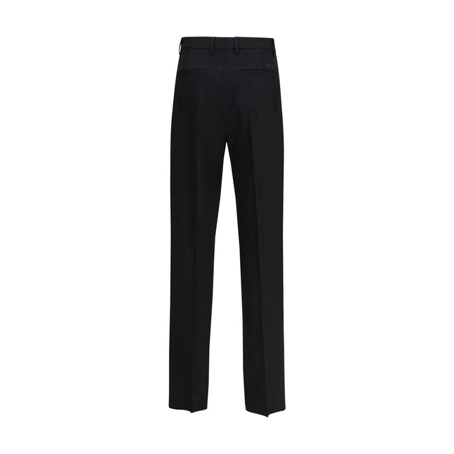 Versace Black Wool Oves Aries Dress Pants