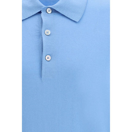 Tom Ford Blue Cotton Polo Shirt