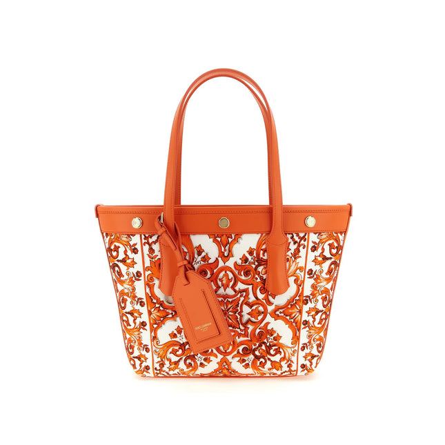 Dolce & Gabbana Orange Cotton Tote Bag Dolce & Gabbana
