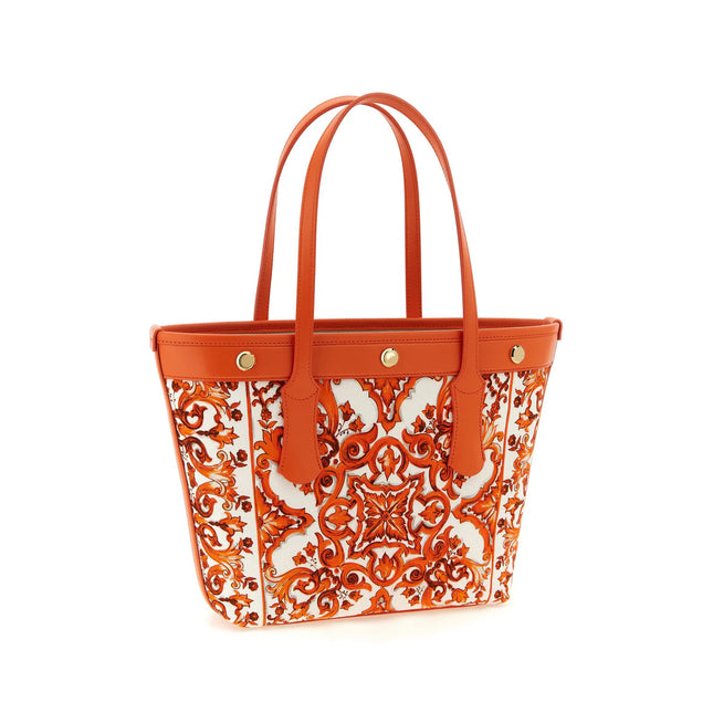Dolce & Gabbana Orange Cotton Tote Bag Dolce & Gabbana